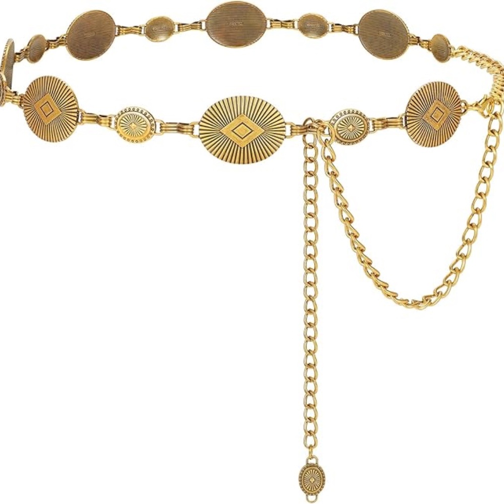 Tassel Chain Coin Belts Metal Waist Chains Belt Women Casual Fashion Accessories